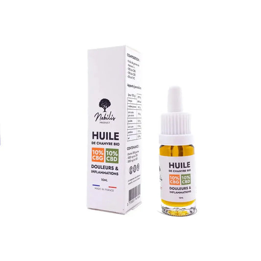 Huile Douleurs & inflammations - 10% CBD + 10% CBG - Nobilis - DYNAMITE CBD